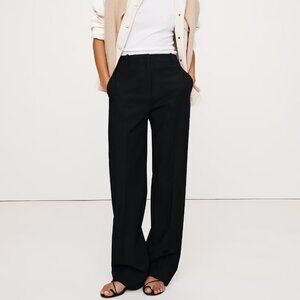 NWT Banana Republic Black Modern Straight High-Rise City Pants 10 Long